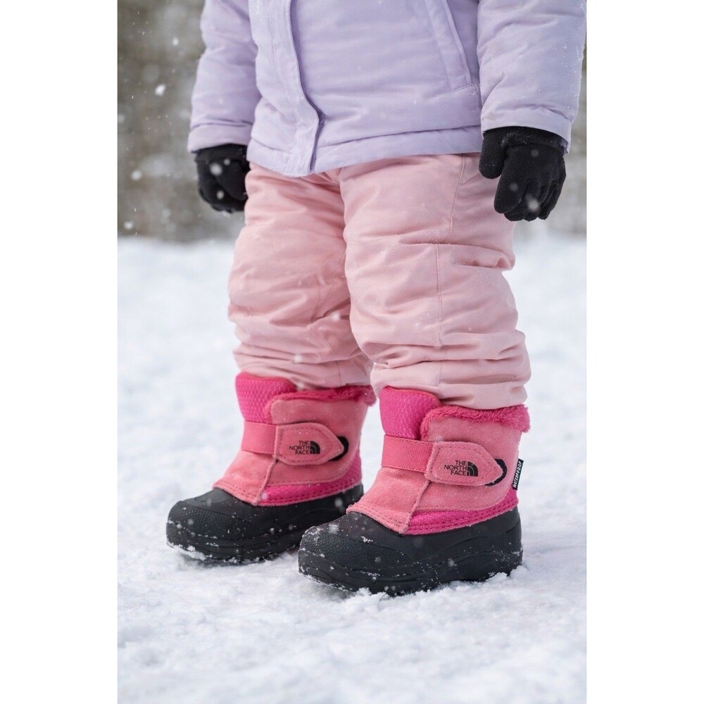 The North Face Toddler Alpenglow II Insulated Snow Boots Pink/Black Sz 8 EUC!!